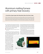 Aluminium melting furnace with primary heat recovery