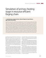 Simulation of primary heating stage in resource efficient forging chain