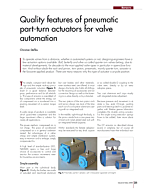 Quality features of pneumatic part-turn actuators for valve automation