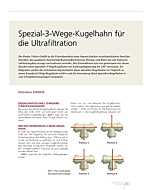 Spezial-3-Wege-Kugelhahn für die Ultrafiltration