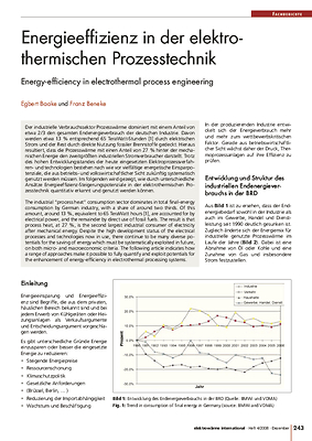Energieeffizienz in der elektro-thermischen Prozesstechnik