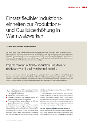 Einsatz flexibler Induktionseinheiten zur Produktions- und Qualitätserhöhung in Warmwalzwerken