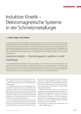 Induktive Kinetik - Elektromagnetische Systeme in der Schmelzmetallurgie