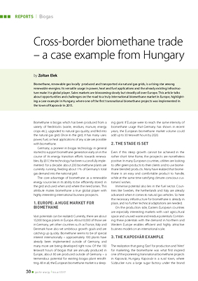 Cross-border biomethane trade – a case example from Hungary