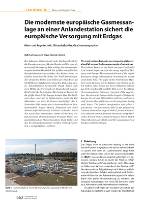Die modernste europäische Gasmessanlage an einer Anlandestation sichert die europäische Versorgung mit Erdgas
