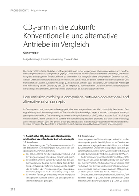 CO<sub>2</sub>-arm in die Zukunft: Konventionelle und alternative Antriebe im Vergleich