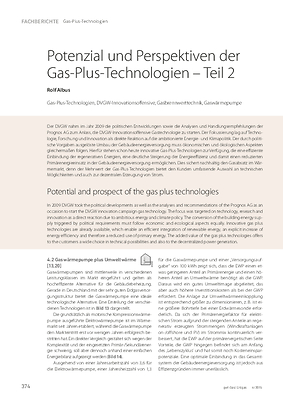 Potenzial und Perspektiven der Gas-Plus-Technologien – Teil 2