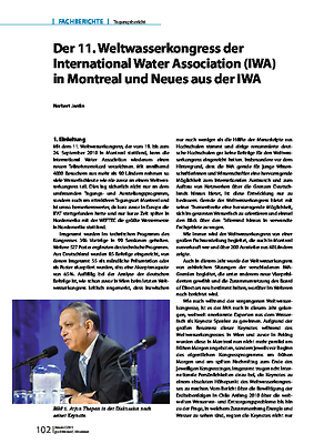 Der 11. Weltwasserkongress der International Water Association (IWA) in Montreal und Neues aus der IWA