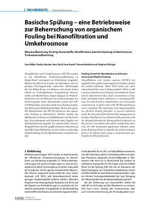 Basische Spülung – eine Betriebsweise zur Beherrschung von organischem Fouling bei Nanofiltration und Umkehrosmose