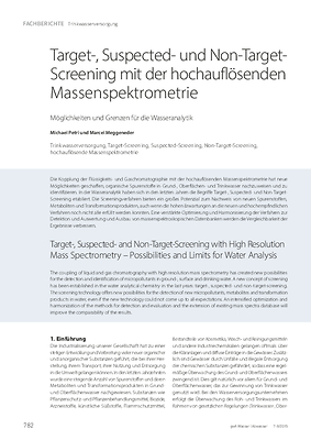 Target-, Suspected- und Non-Target-Screening mit der hochauflösenden Massenspektrometrie