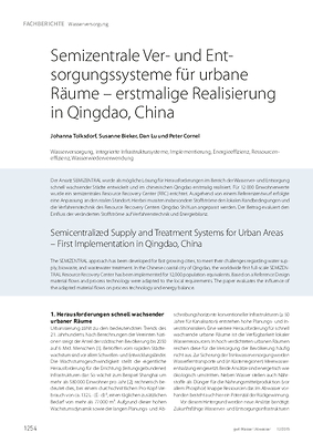 Semizentrale Ver- und Entsorgungssysteme für urbane Räume – erstmalige Realisierung in Qingdao, China