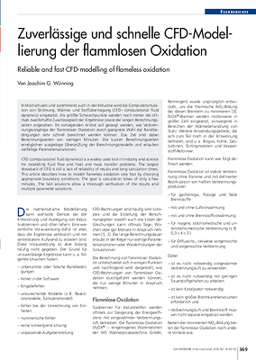 Zuverlässige und schnelle CFD-Modellierung der flammlosen Oxidation