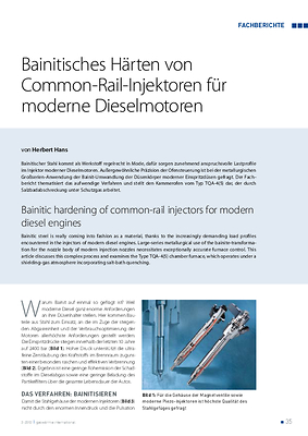 Bainitisches Härten von Common-Rail-Injektoren für moderne Dieselmotoren
