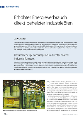 Erhöhter Energieverbrauch direkt beheizter Industrieöfen
