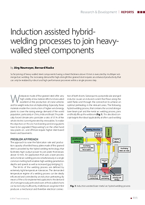 Induction assisted hybrid-welding processes to join heavy-walled steel components