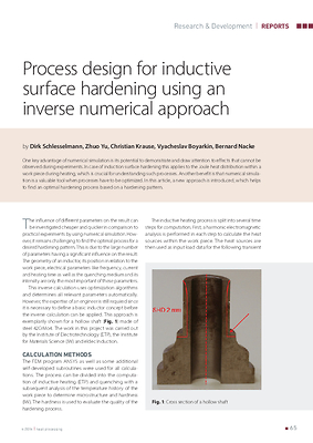 Process design for inductive surface hardening using an inverse numerical approach
