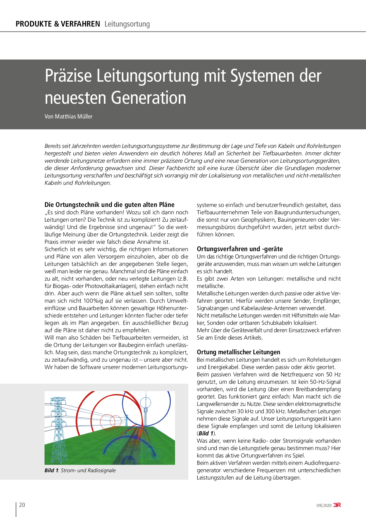 Präzise Leitungsortung mit Systemen der neuesten Generation