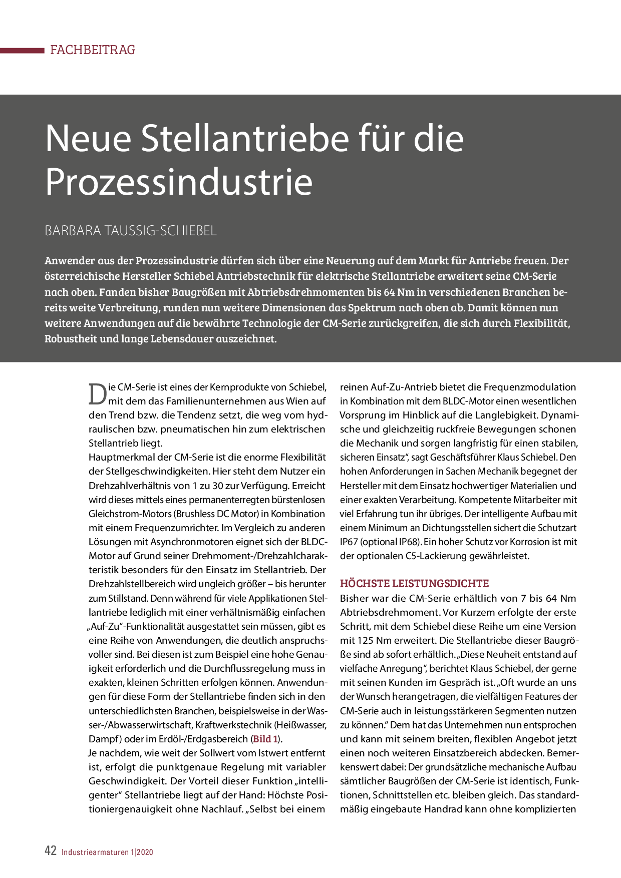 Neue Stellantriebe für die Prozessindustrie