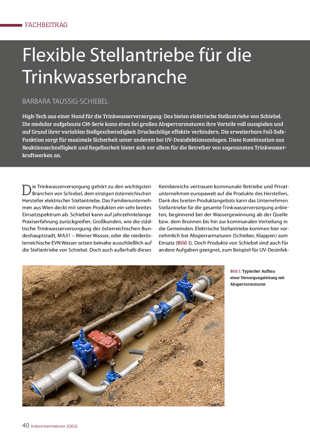 Flexible Stellantriebe für die Trinkwasserbranche
