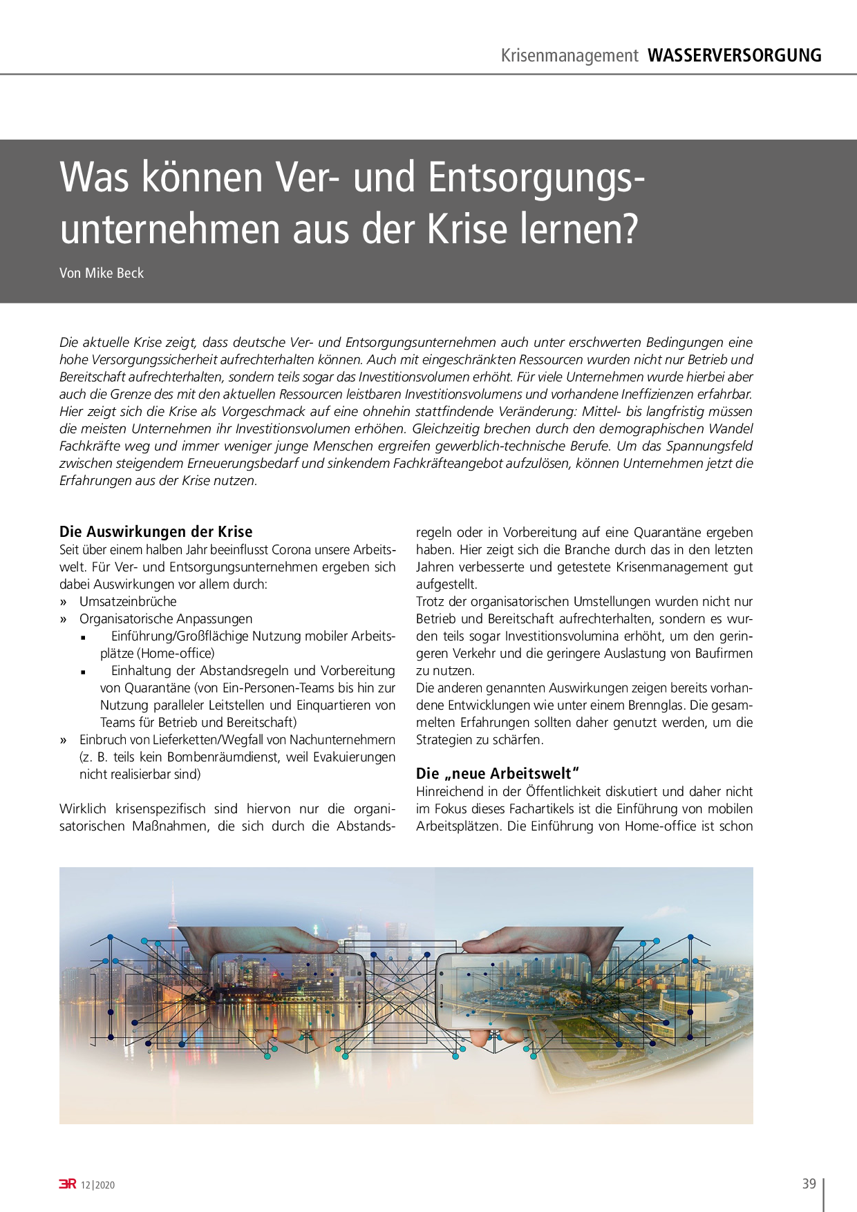 Was können Ver- und Entsorgungsunternehmen aus der Krise lernen?