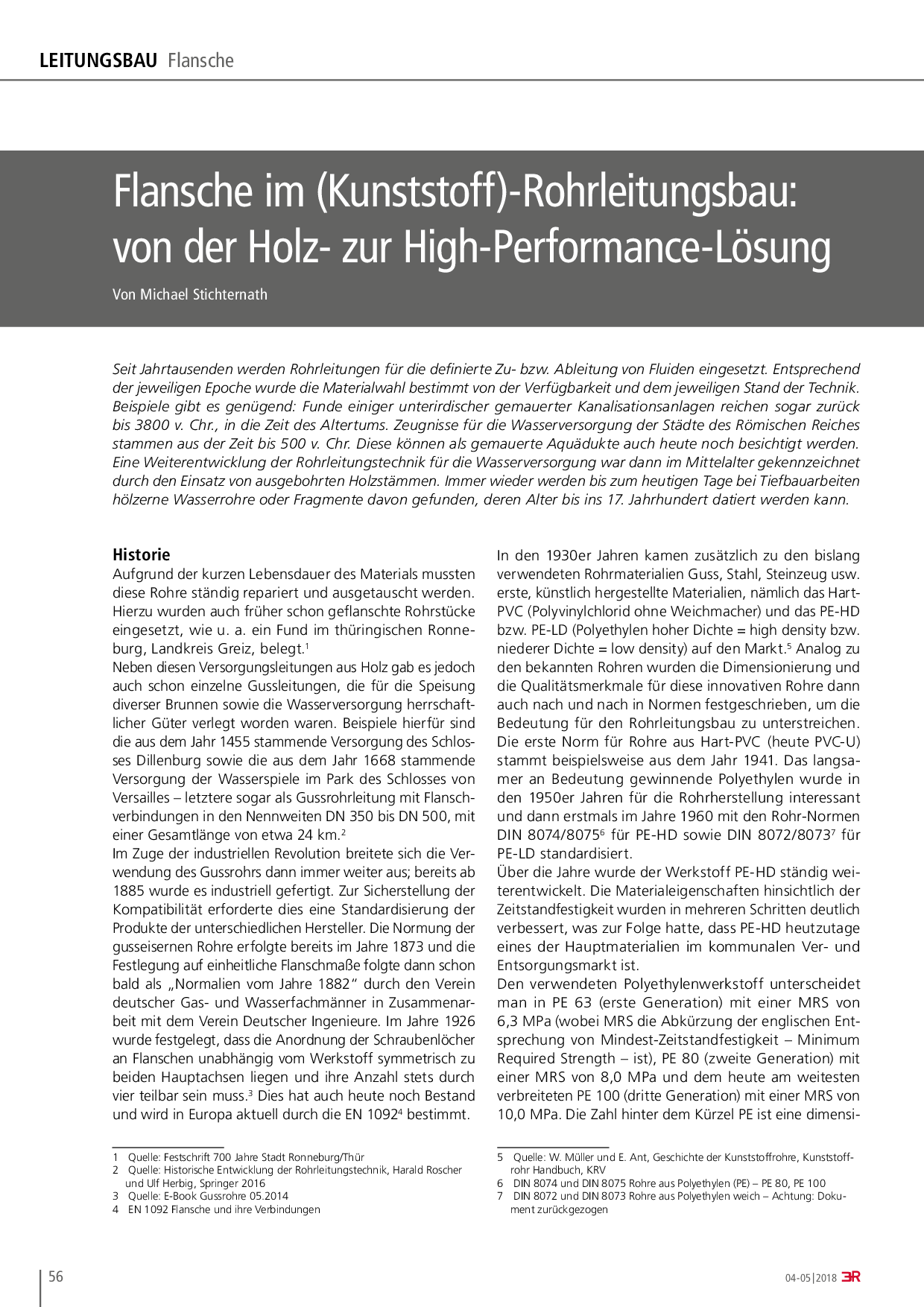 Flansche im (Kunststoff)-Rohrleitungsbau: von der Holz- zur High-Performance-Lösung