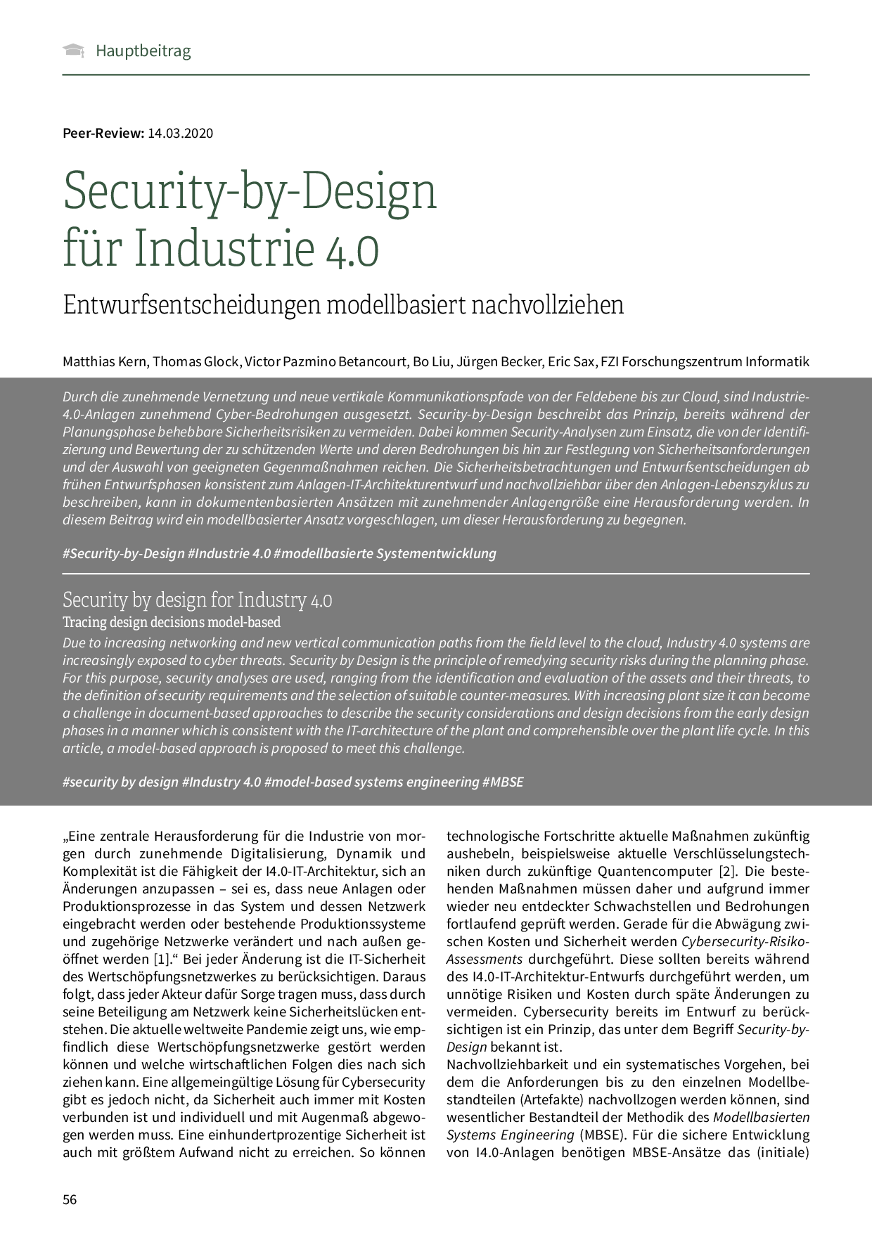 Security-by-Design für Industrie 4.0