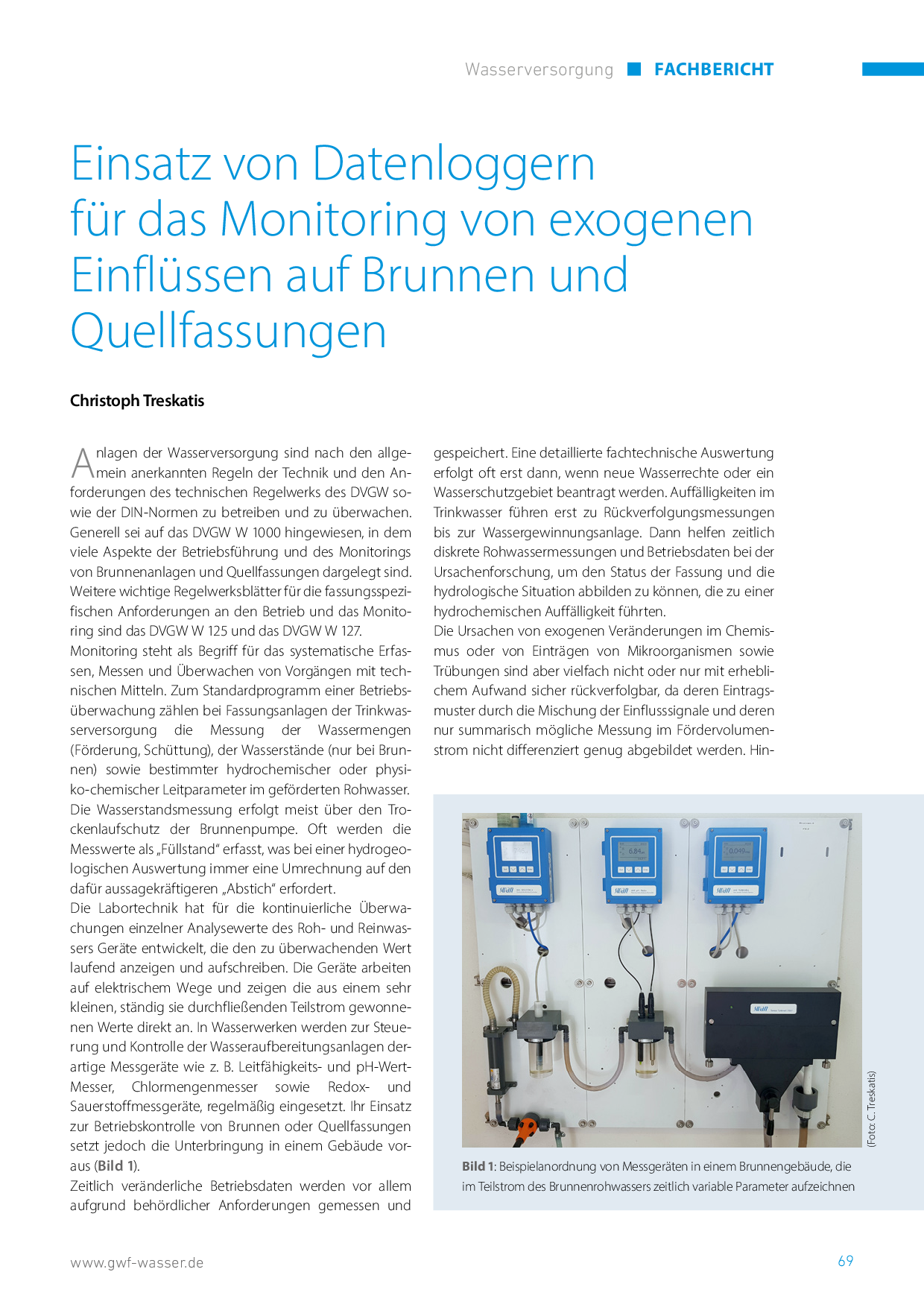 Einsatz von Datenloggern für das Monitoring von exogenen Einflüssen auf Brunnen und Quellfassungen