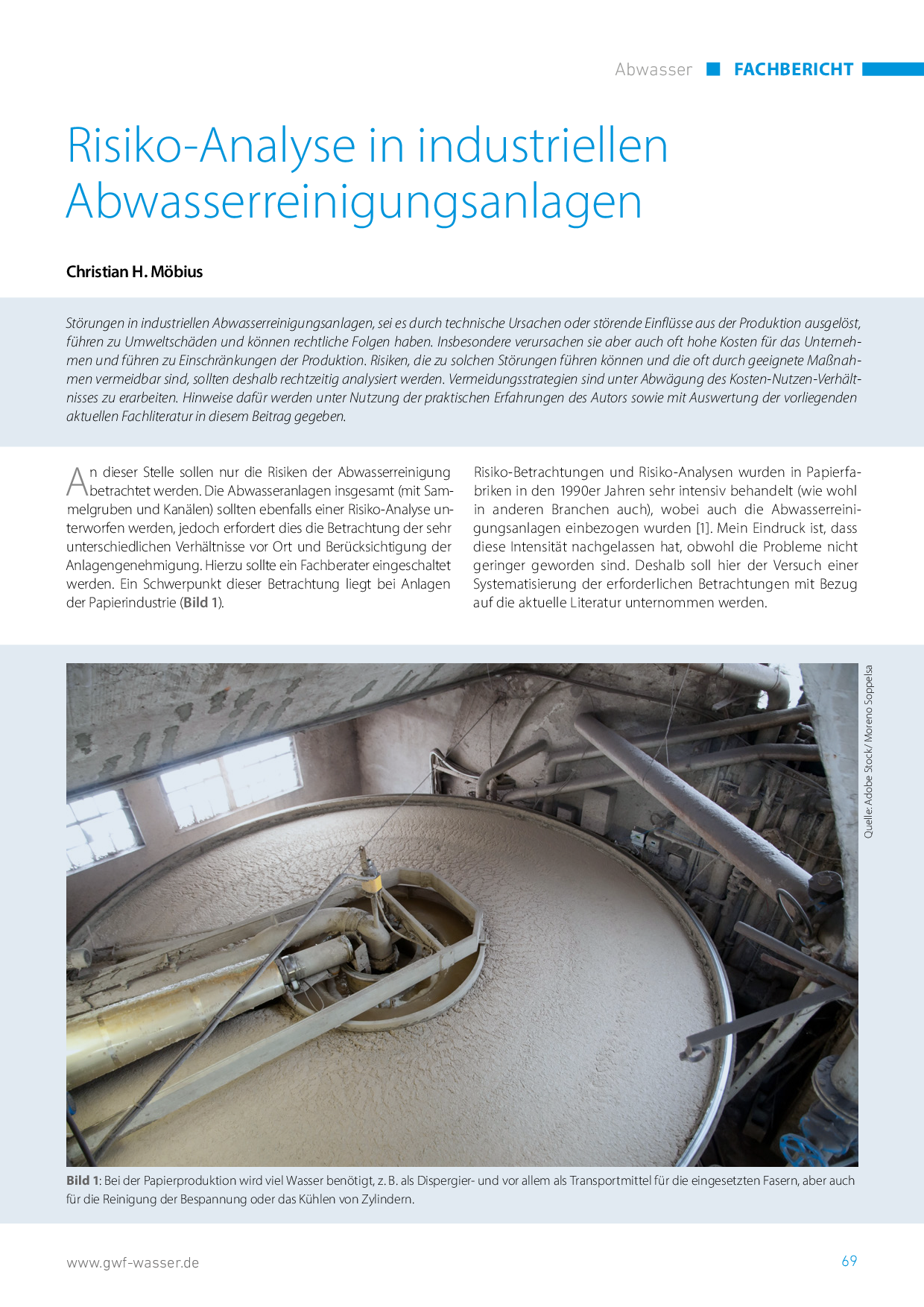 Risiko-Analyse in industriellen Abwasserreinigungsanlagen