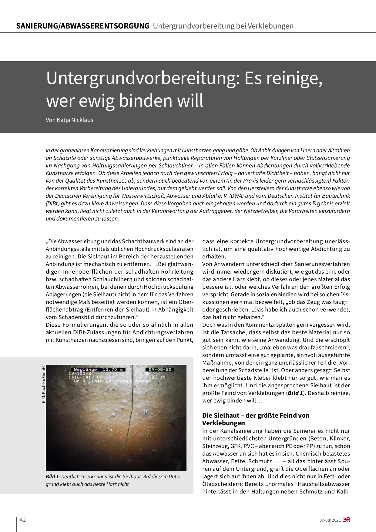 Untergrundvorbereitung: Es reinige, wer ewig binden will