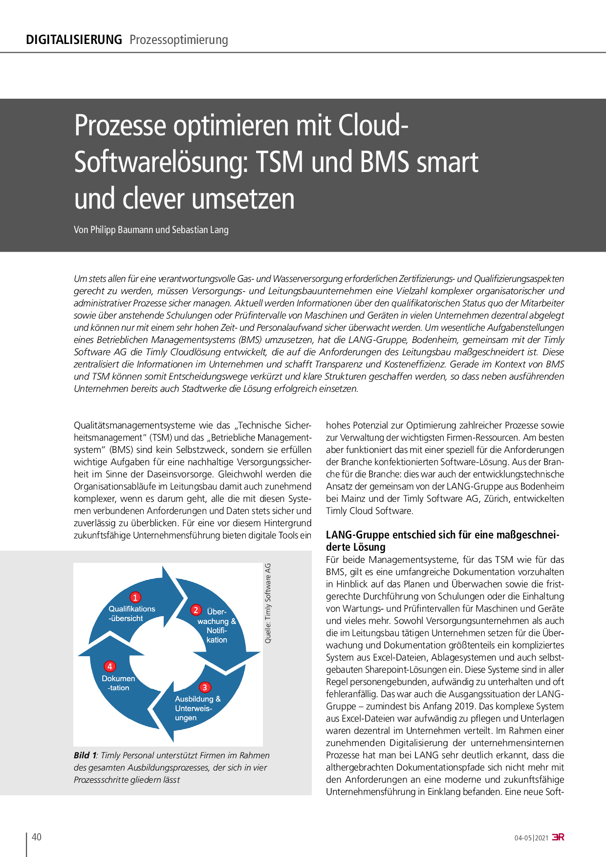 Prozesse optimieren mit Cloud- Softwarelösung: TSM und BMS smart und clever umsetzen