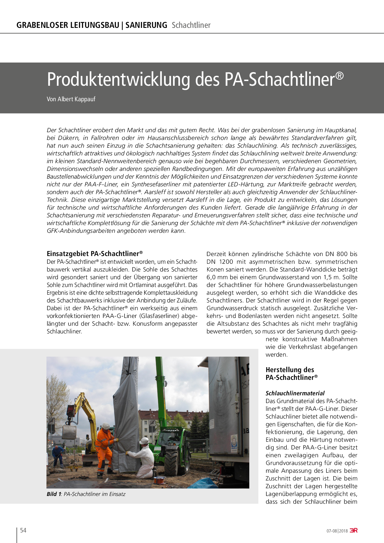 Produktentwicklung des PA-Schachtliner®