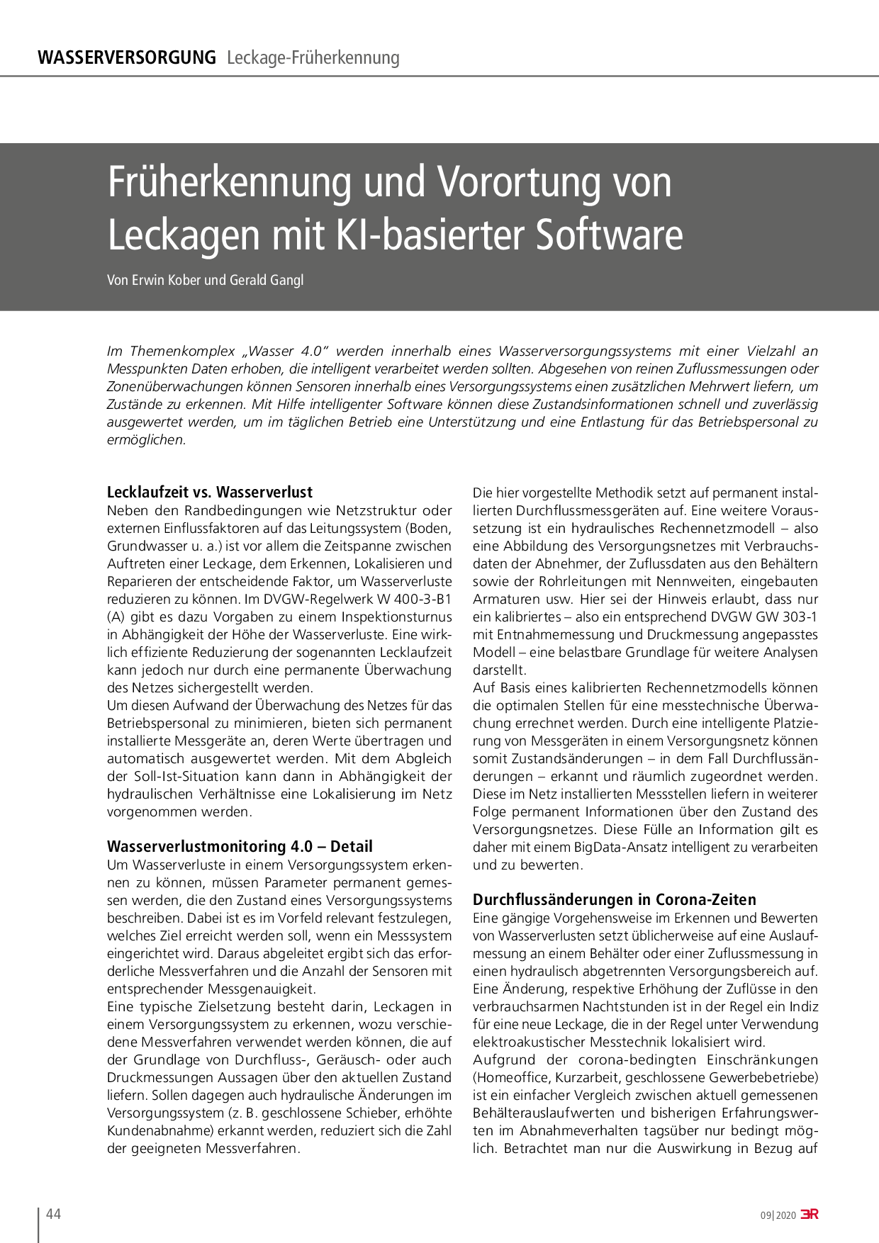 Früherkennung und Vorortung von Leckagen mit KI-basierter Software