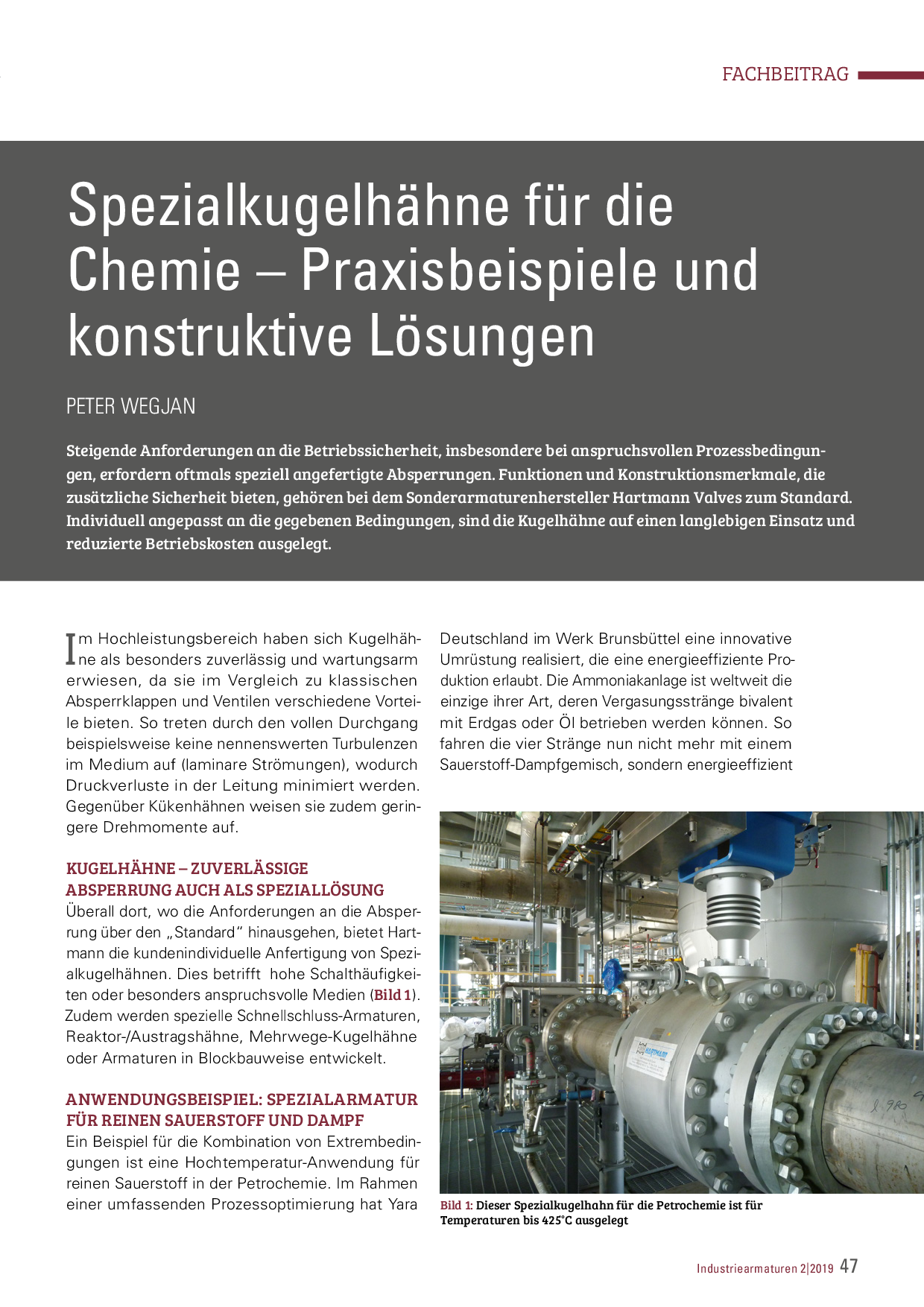 Spezialkugelhähne für die Chemie – Praxisbeispiele und konstruktive Lösungen