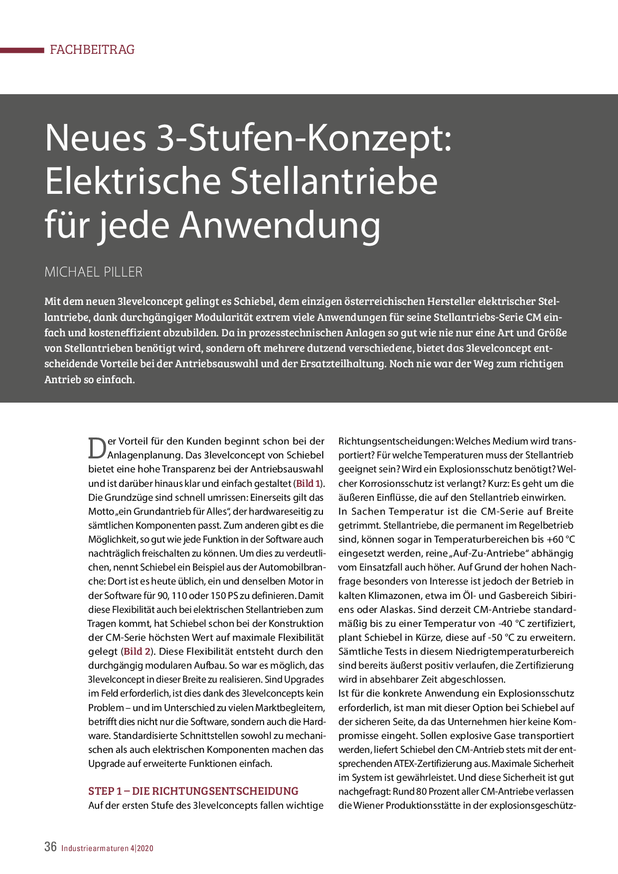 Neues 3-Stufen-Konzept: Elektrische Stellantriebe für jede Anwendung