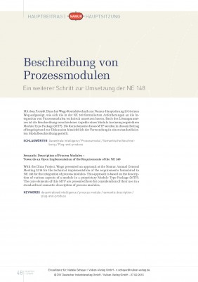 Beschreibung von Prozessmodulen