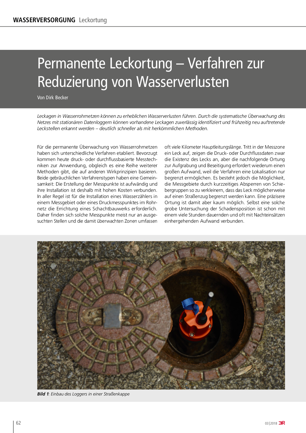 Permanente Leckortung – Verfahren zur Reduzierung von Wasserverlusten