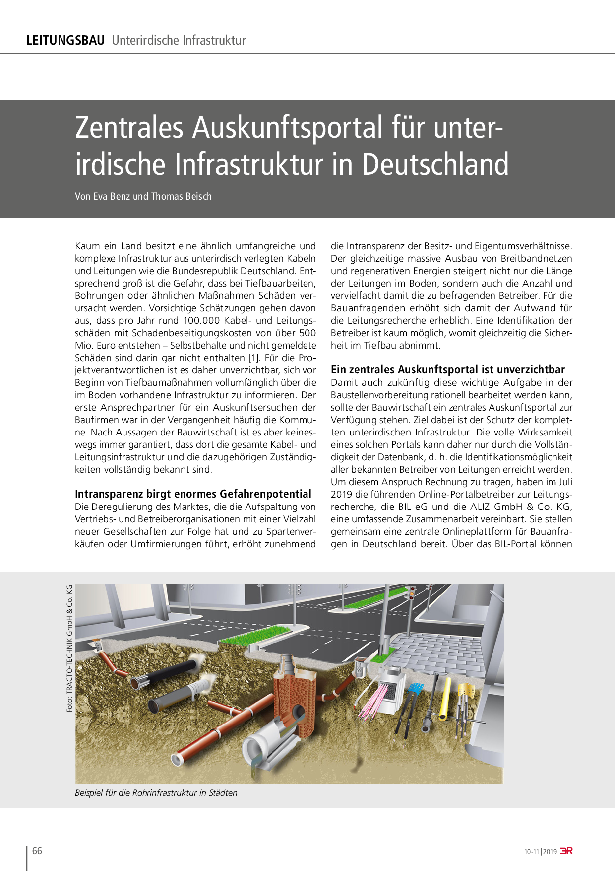 Zentrales Auskunftsportal für unterirdische Infrastruktur in Deutschland