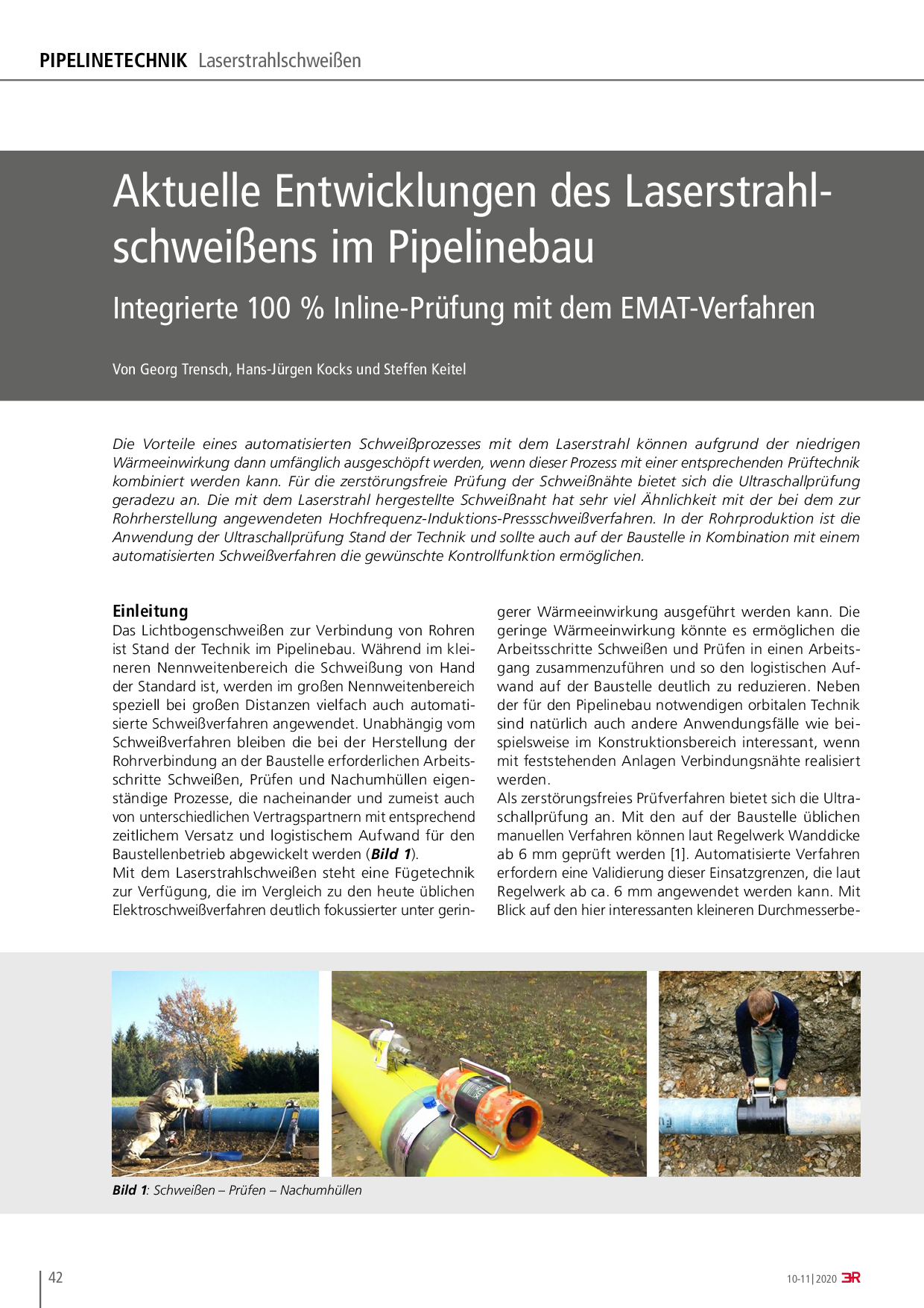 Bau von Stahlrohrleitungen: Mit dem Pipeline Management Tool zum elektronischen Rohrbuch