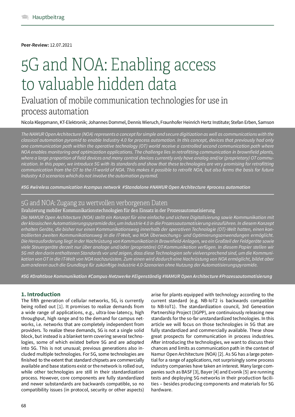 5G and NOA: Enabling access to valuable hidden data