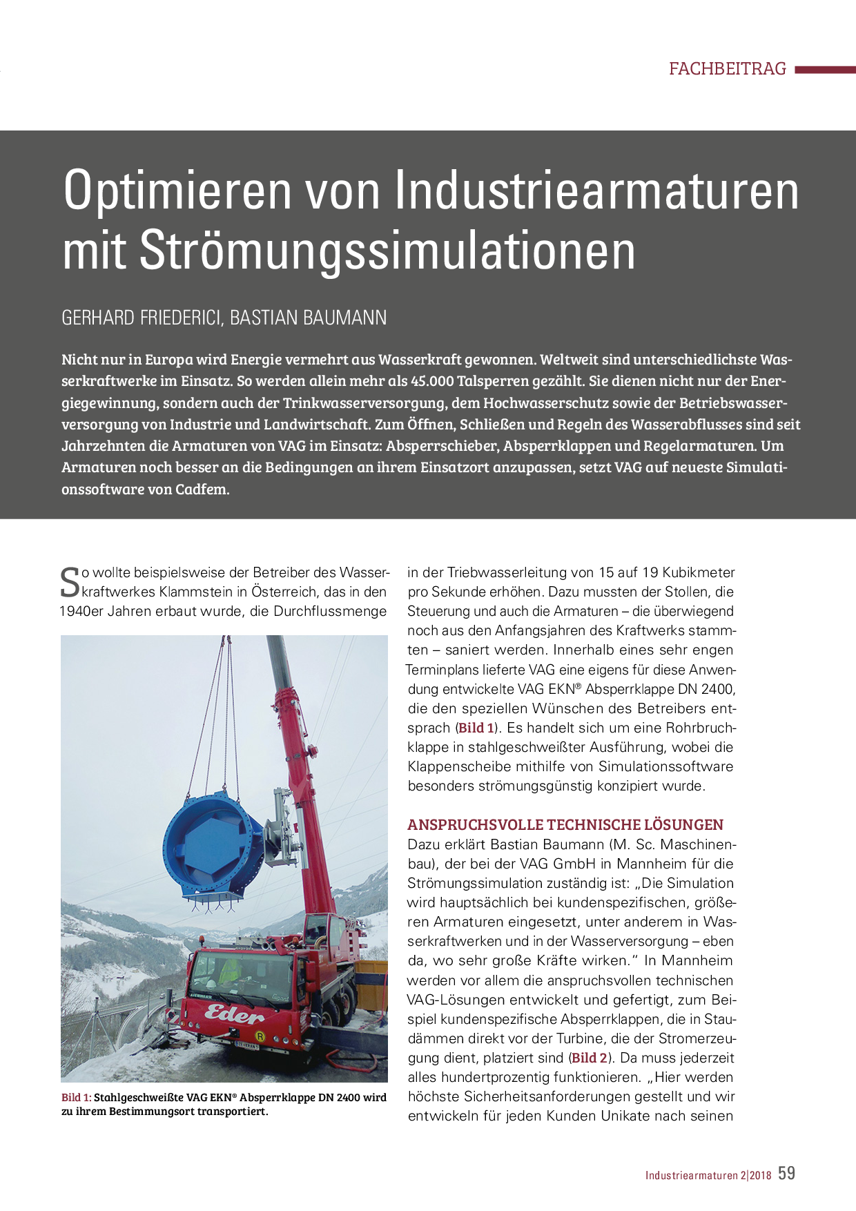 Optimieren von Industriearmaturen mit Strömungssimulationen