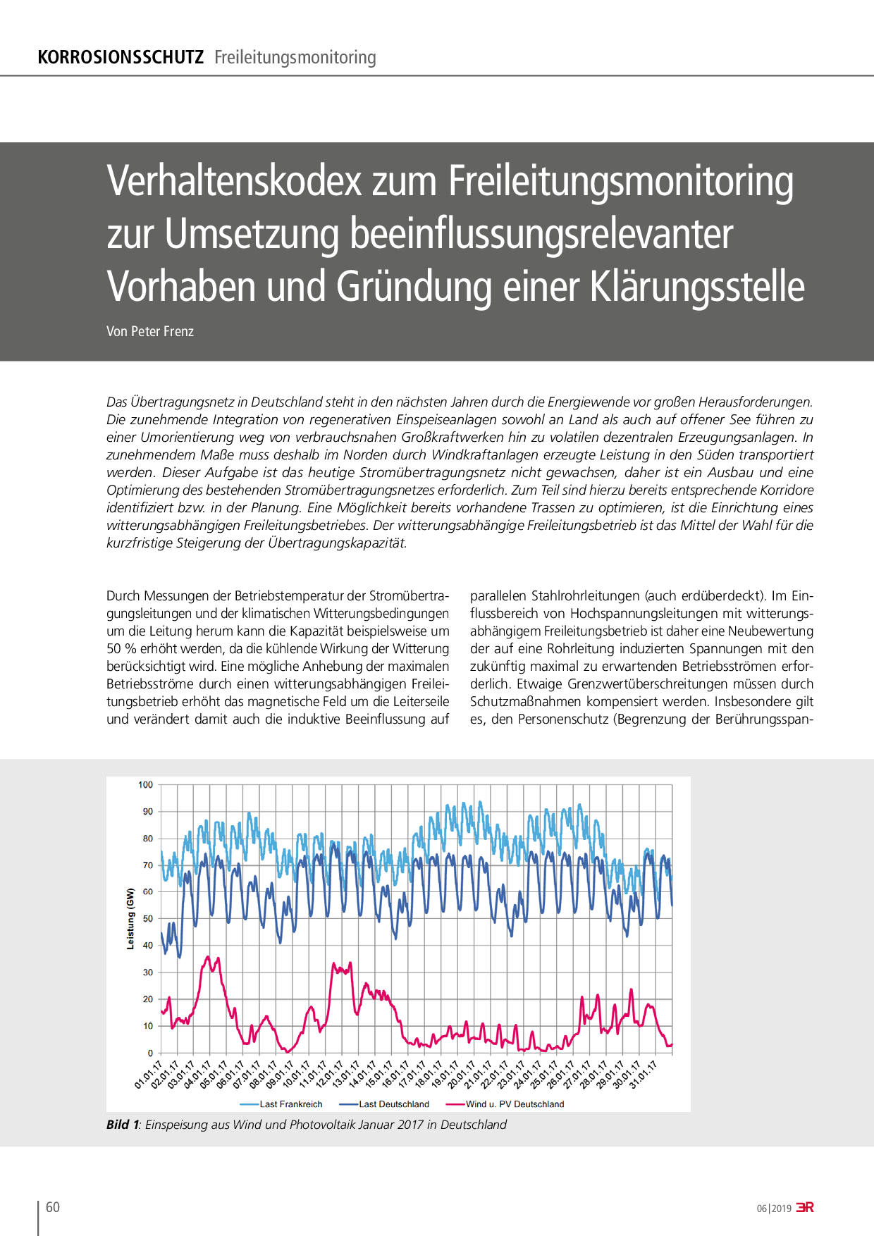 Verhaltenskodex zum Freileitungsmonitoring zur Umsetzung beeinflussungsrelevanter Vorhaben und Gründung einer Klärungsstelle
