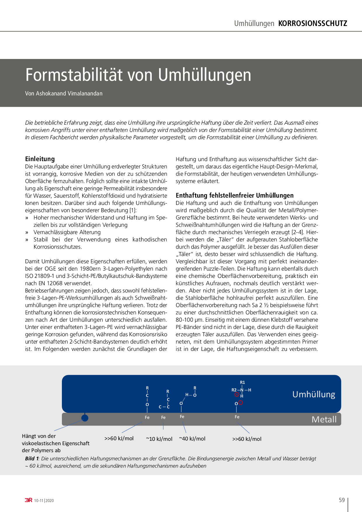 Formstabilität von Umhüllungen