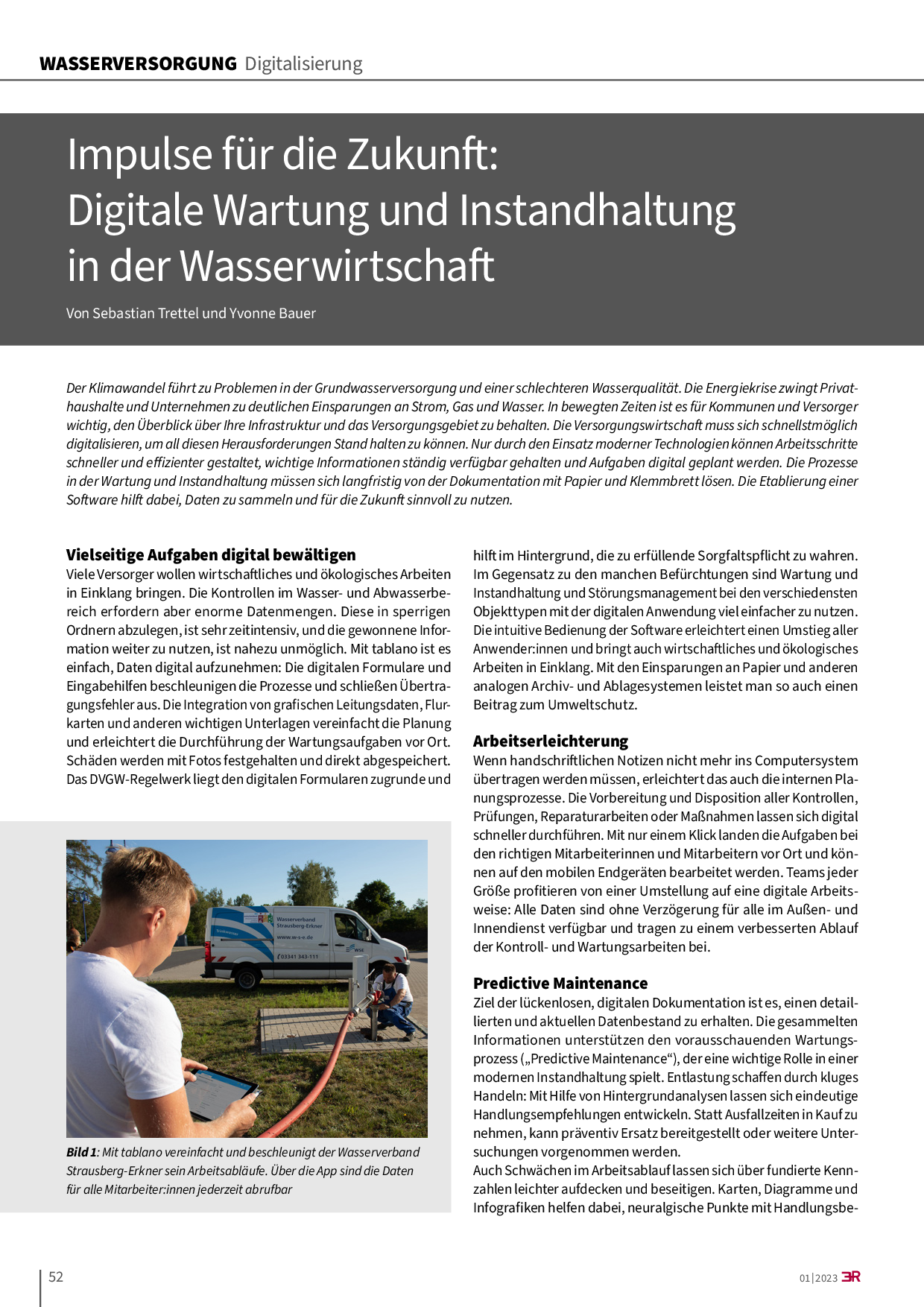 Impulse für die Zukunft: Digitale Wartung und Instandhaltung in der Wasserwirtschaft