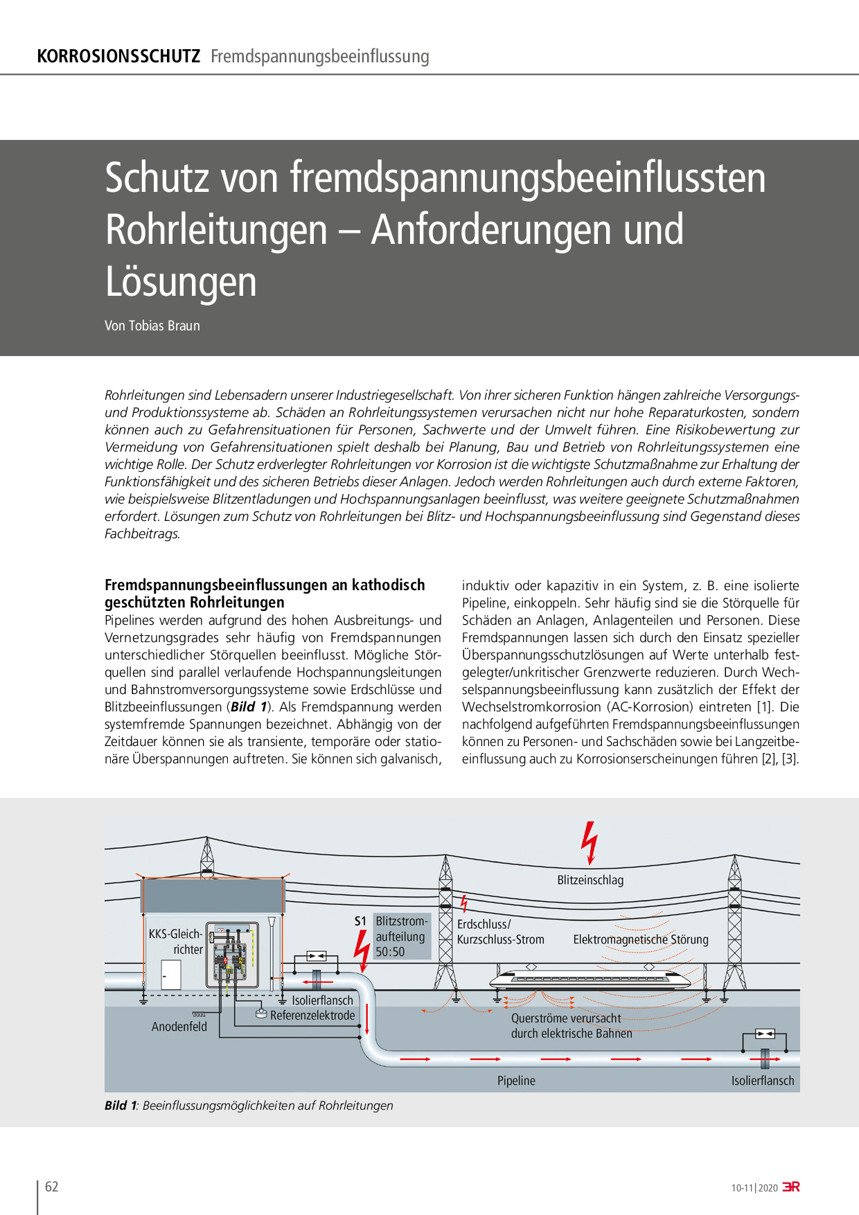 Schutz von fremdspannungsbeeinflussten Rohrleitungen – Anforderungen und Lösungen