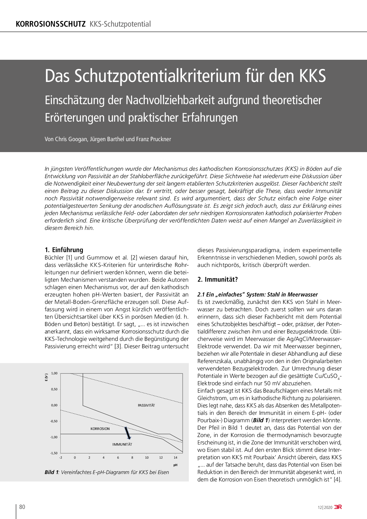 Das Schutzpotentialkriterium für den KKS