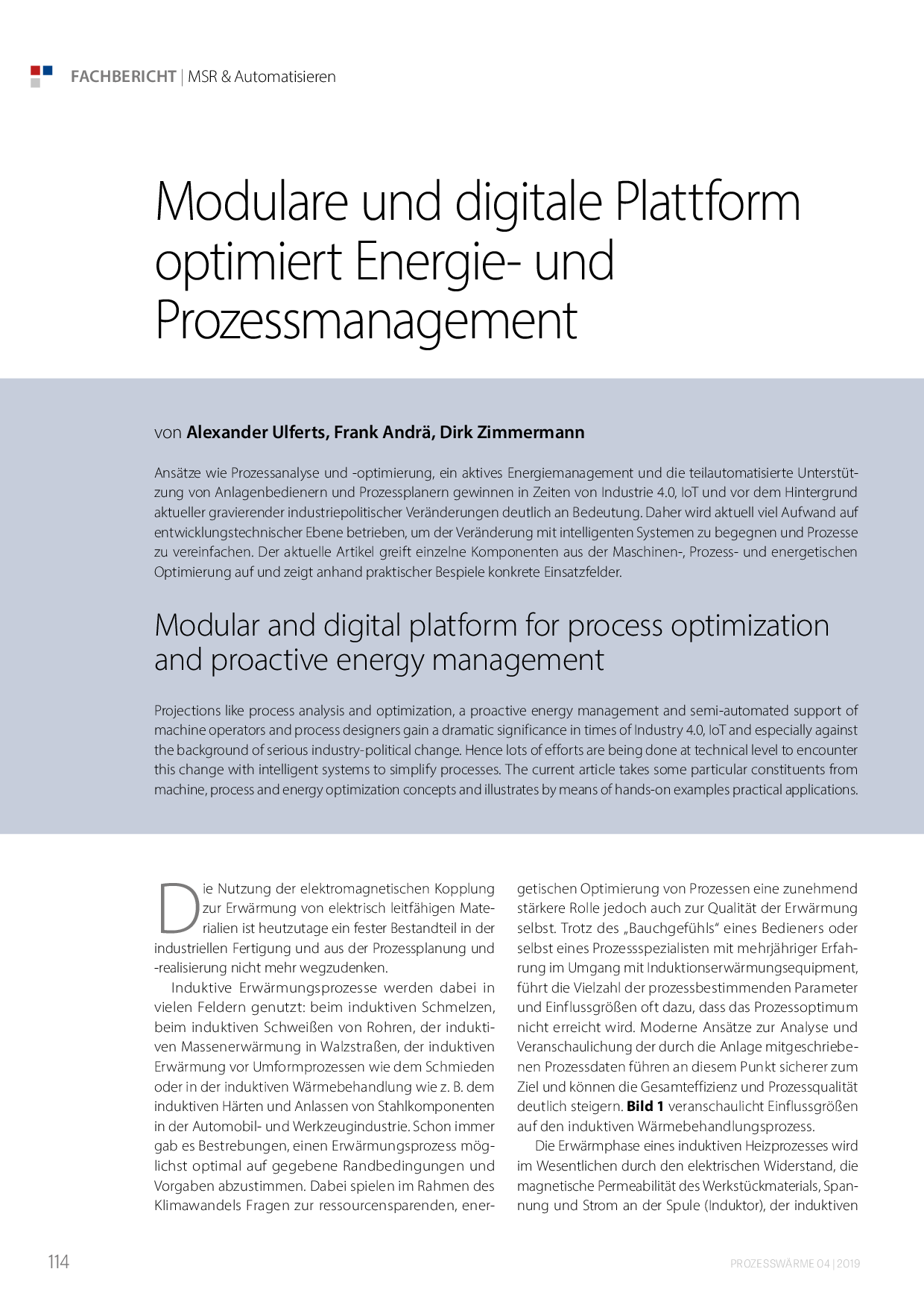 Modulare und digitale Plattform optimiert Energie- und Prozessmanagement