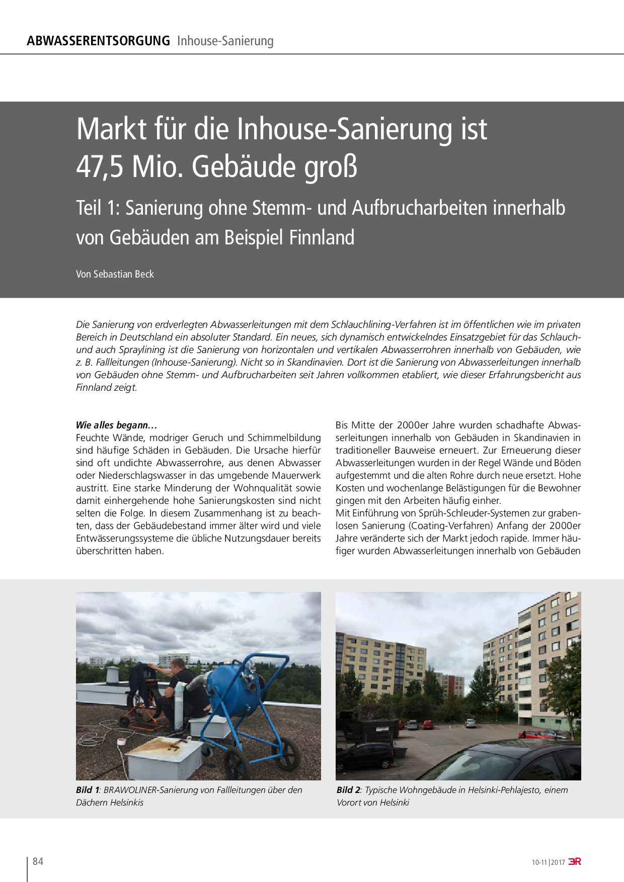 Markt für die Inhouse-Sanierung ist 47,5 Mio. Gebäude groß