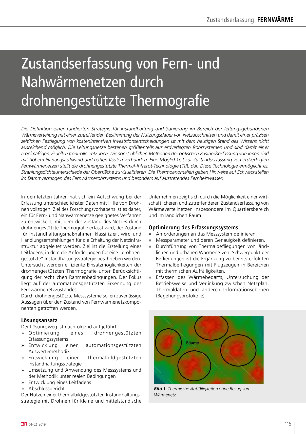 Zustandserfassung von Fern- und Nahwärmenetzen durch drohnengestützte Thermografie