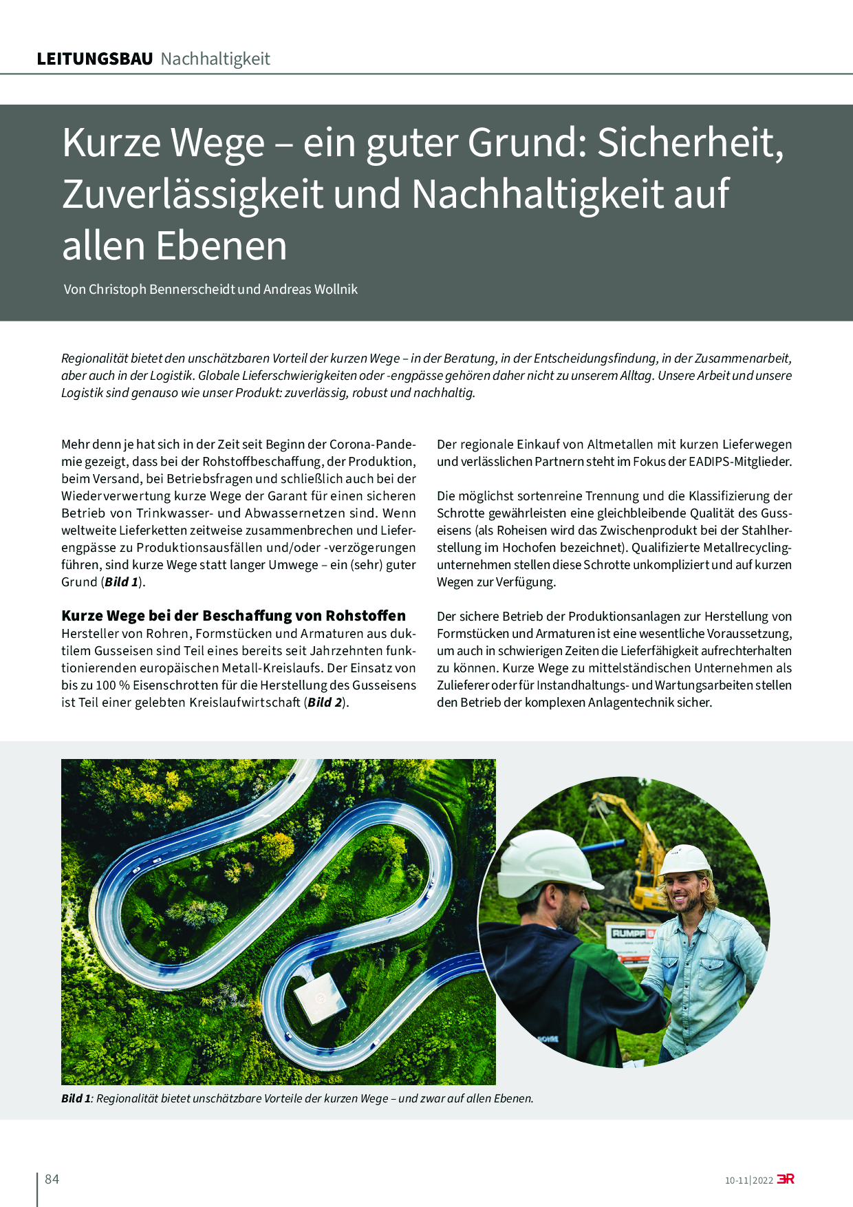 Kurze Wege – ein guter Grund: Sicherheit, Zuverlässigkeit und Nachhaltigkeit auf allen Ebenen