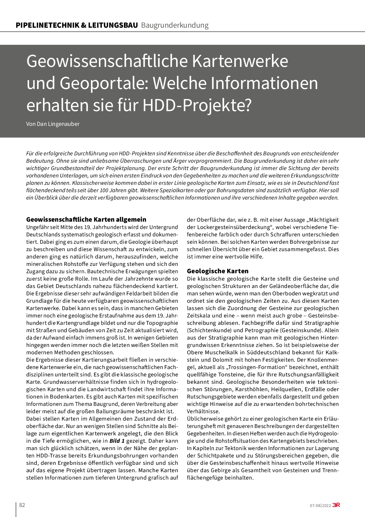 Geowissenschaftliche Kartenwerke und Geoportale: Welche Informationen erhalten sie für HDD-Projekte?